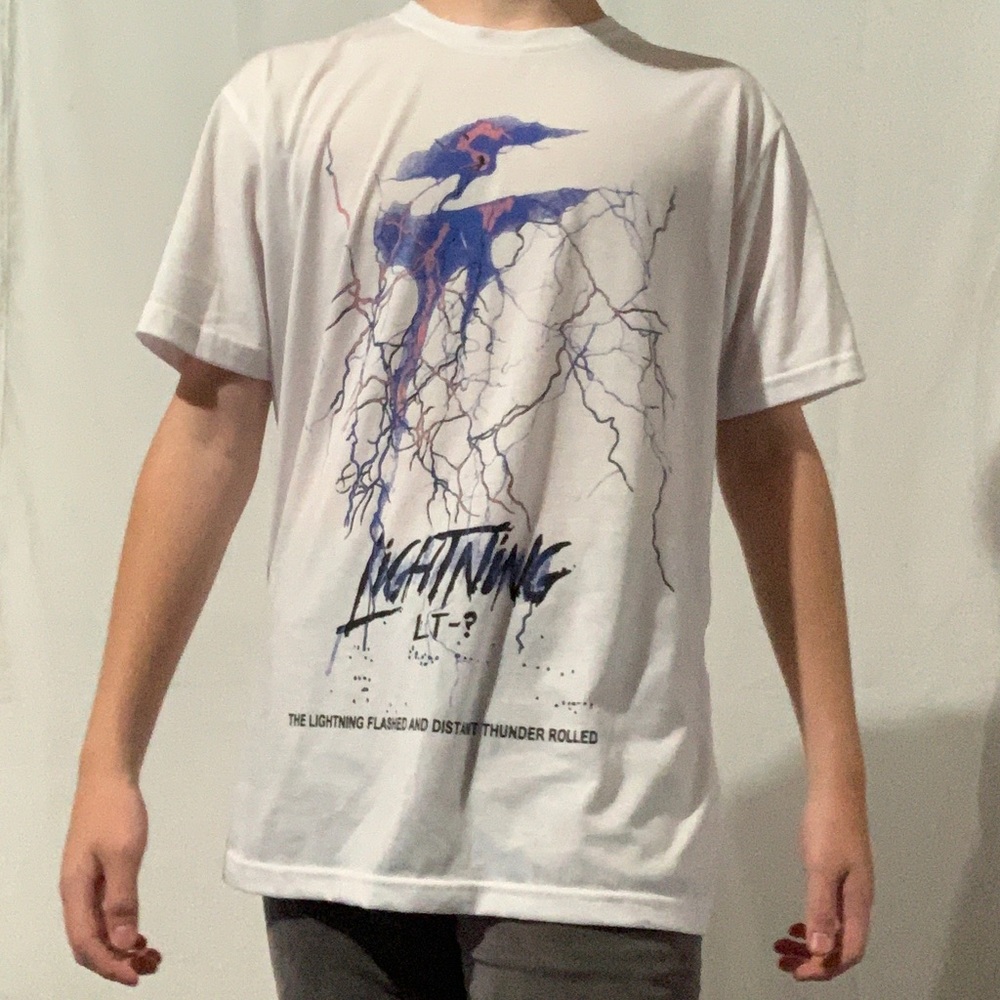 Men’s White Lightning Graphic T